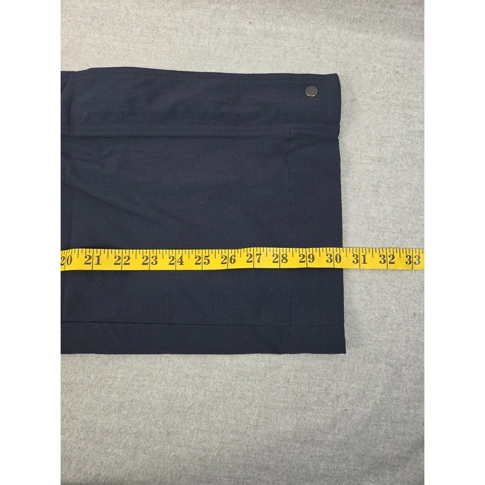 Athleta Trekkie M High Rise Parachute Pants Navy Blue Nylon Flex Waist Active - Picture 11 of 13